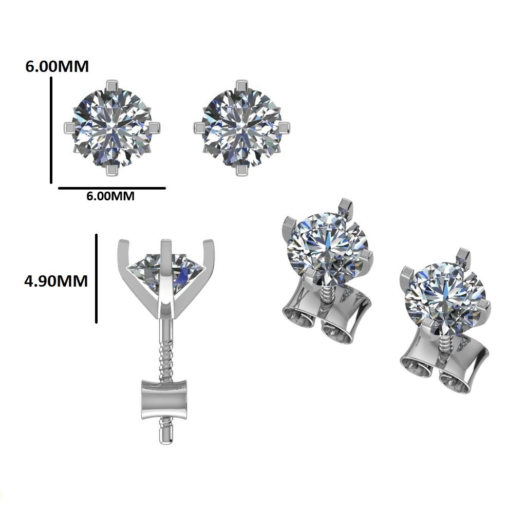 Four-Prongs Diamond Studs