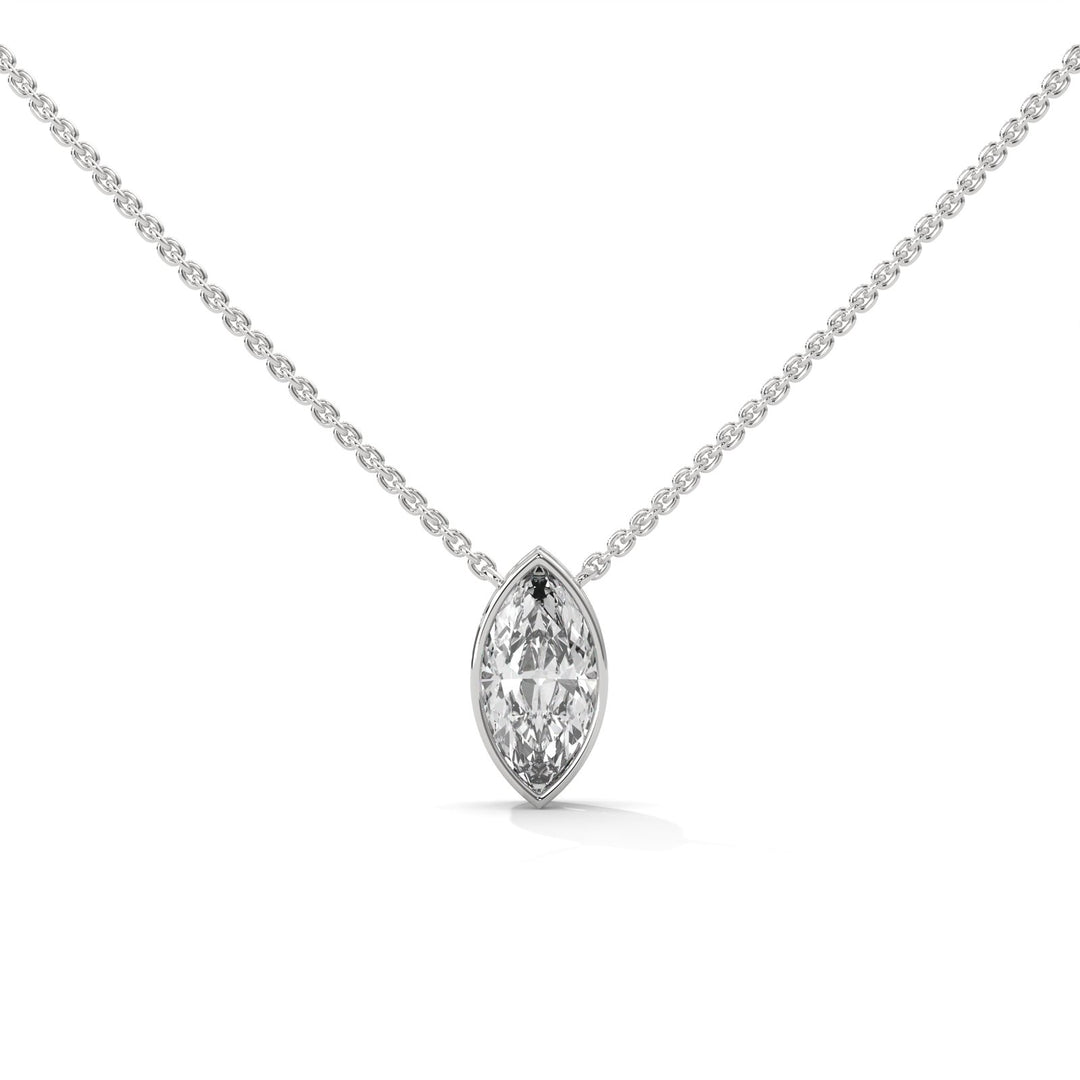 MARQUISE BEZEL SET NECKLACE