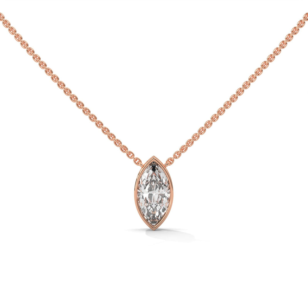 MARQUISE BEZEL SET NECKLACE