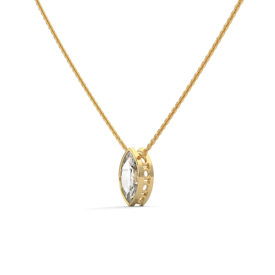 MARQUISE BEZEL SET NECKLACE