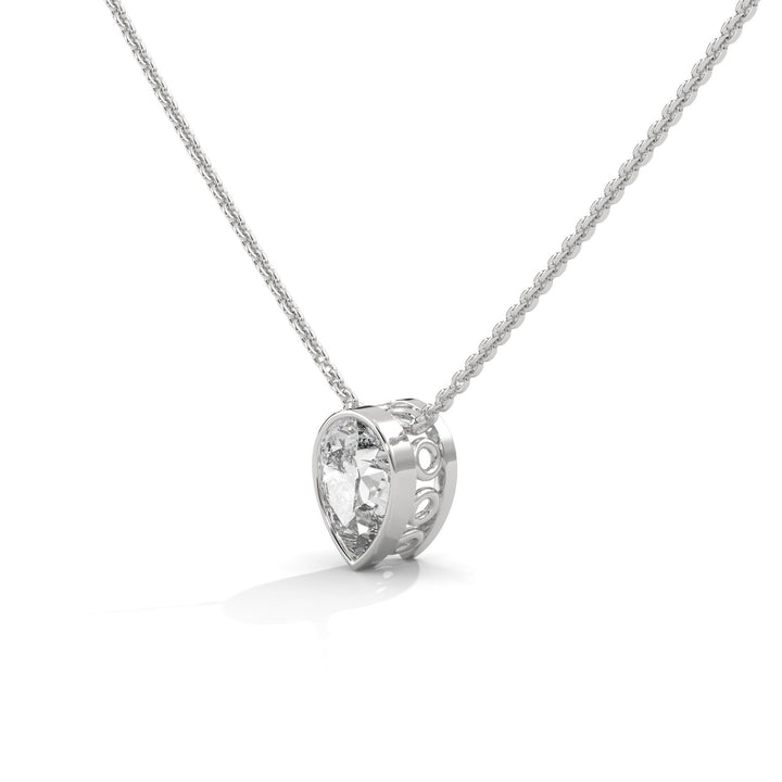 PEAR BEZEL SET NECKLACE