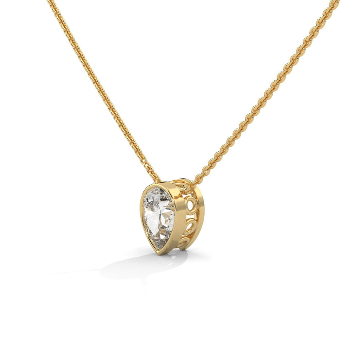 PEAR BEZEL SET NECKLACE