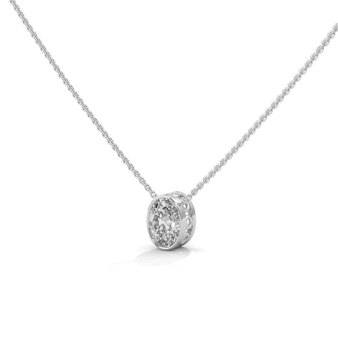 OVAL BEZEL SET NECKLACE