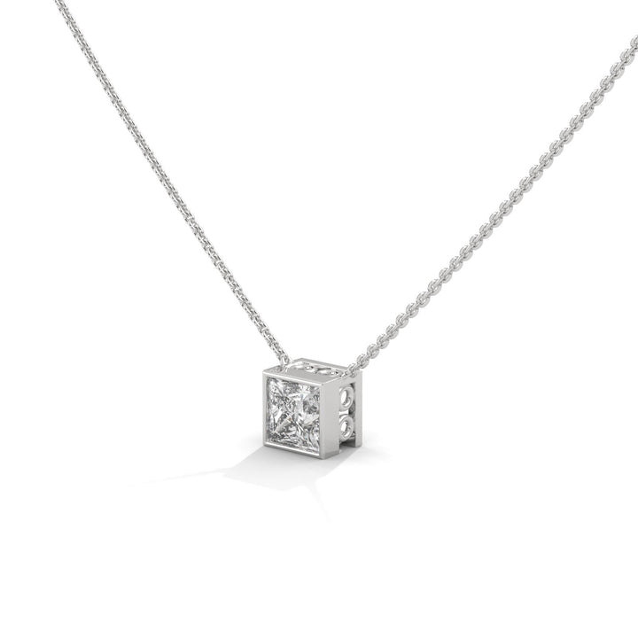 PRINCESS BEZEL SET NECKLACE