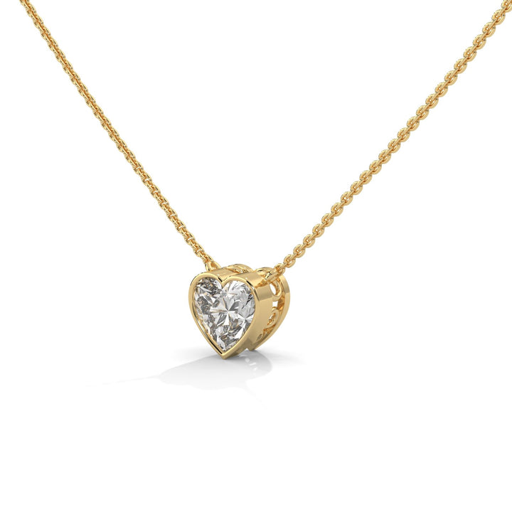 HEART BEZEL SET NECKLACE