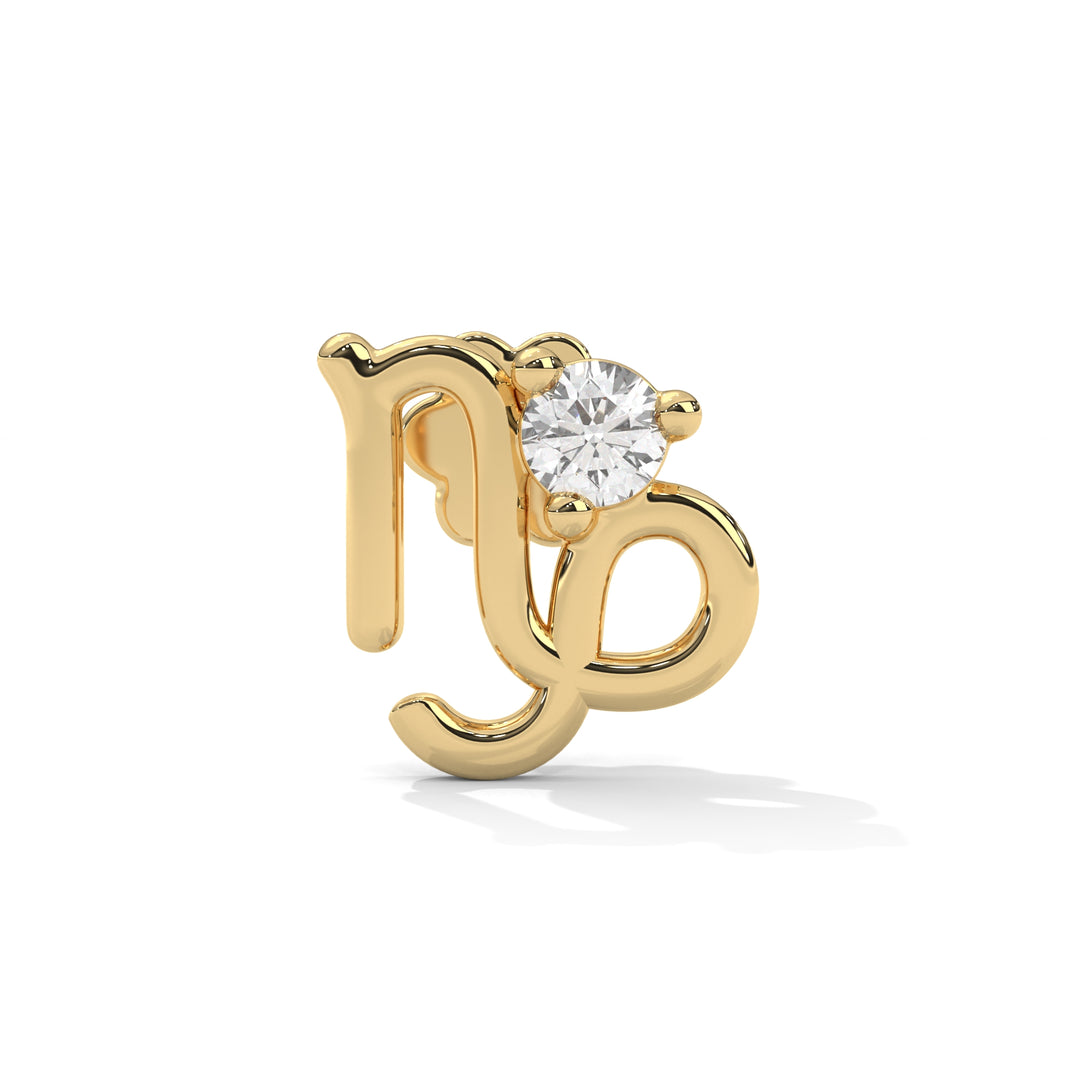 Capricorn Diamond Nose Pin