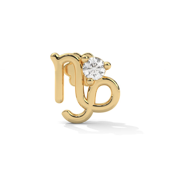 Capricorn Diamond Nose Pin