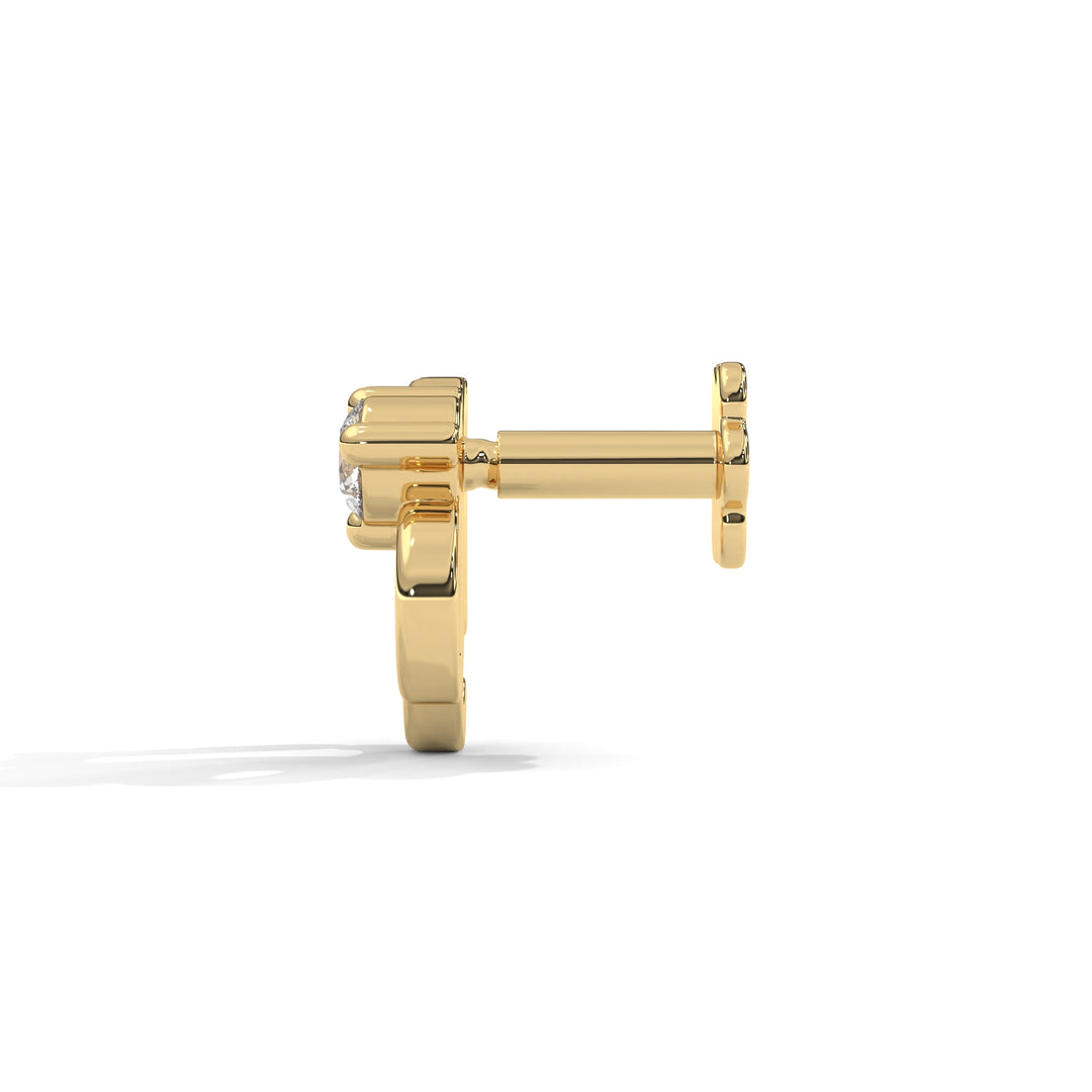 Capricorn Diamond Nose Pin
