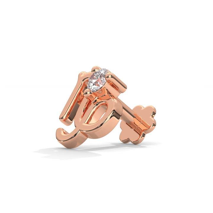 Capricorn Diamond Nose Pin
