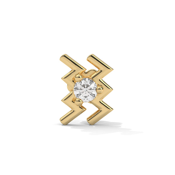 Aquarius Diamond Nose Pin