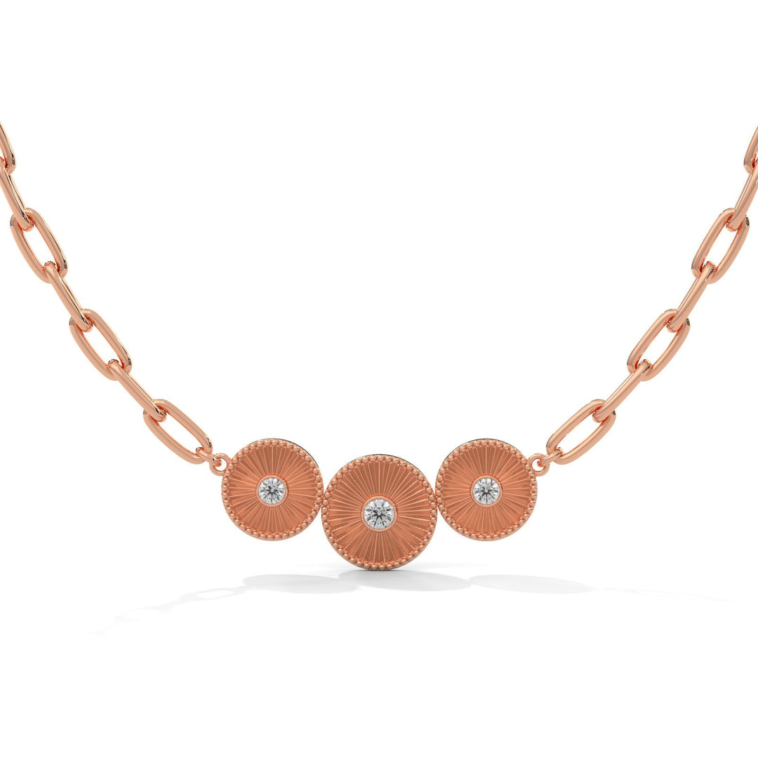 Timeless Elegance Island Breeze Diamond Rose Gold Necklace  – Heera One