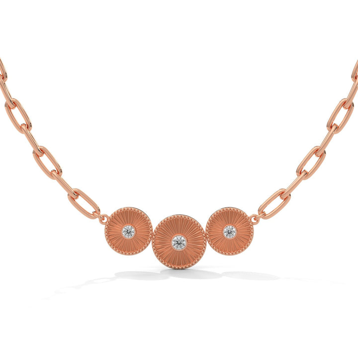 Timeless Elegance Island Breeze Diamond Rose Gold Necklace  – Heera One