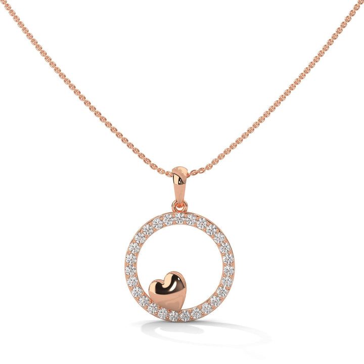 Heart Rose Gold Necklace  – Heera One