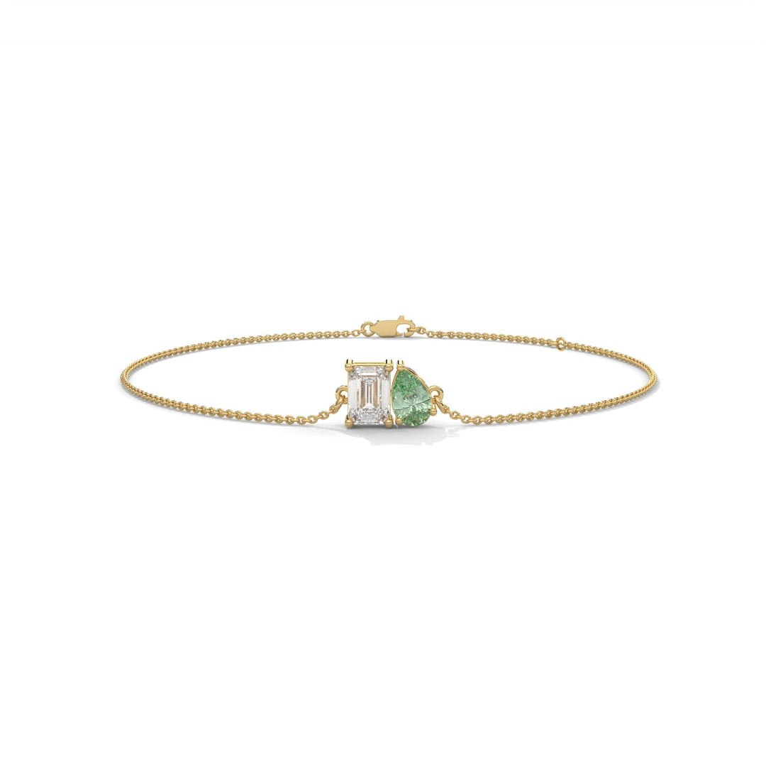 Toi-et-Moi Peridot Bracelet