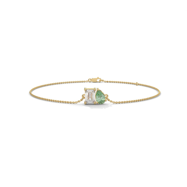 Toi-et-Moi Peridot Bracelet