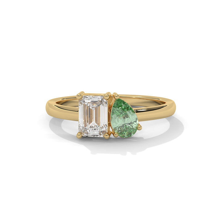 Toi-et-Moi Peridot Ring