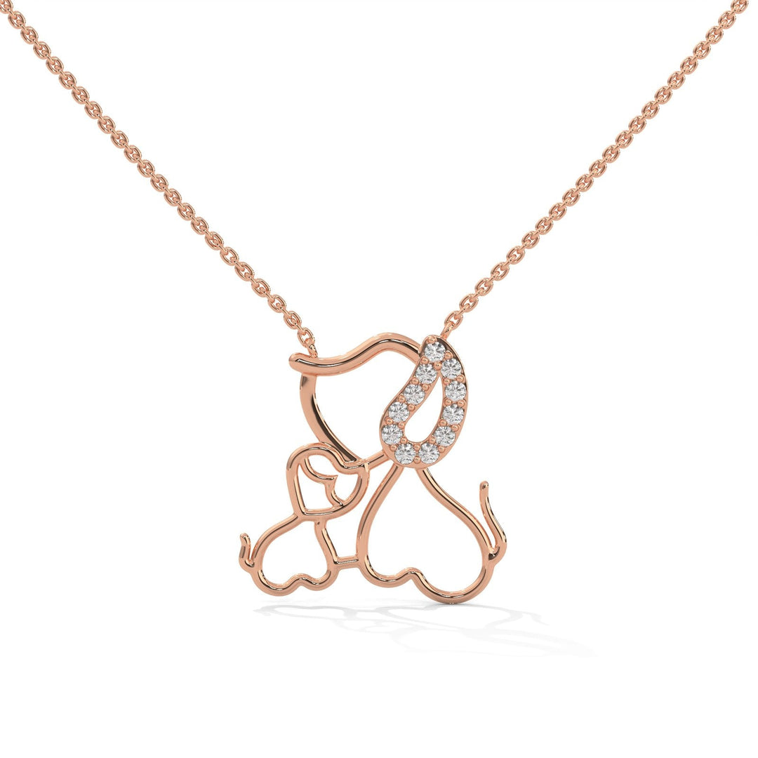 Little Doggo Rose Gold Necklace   – Heera One
