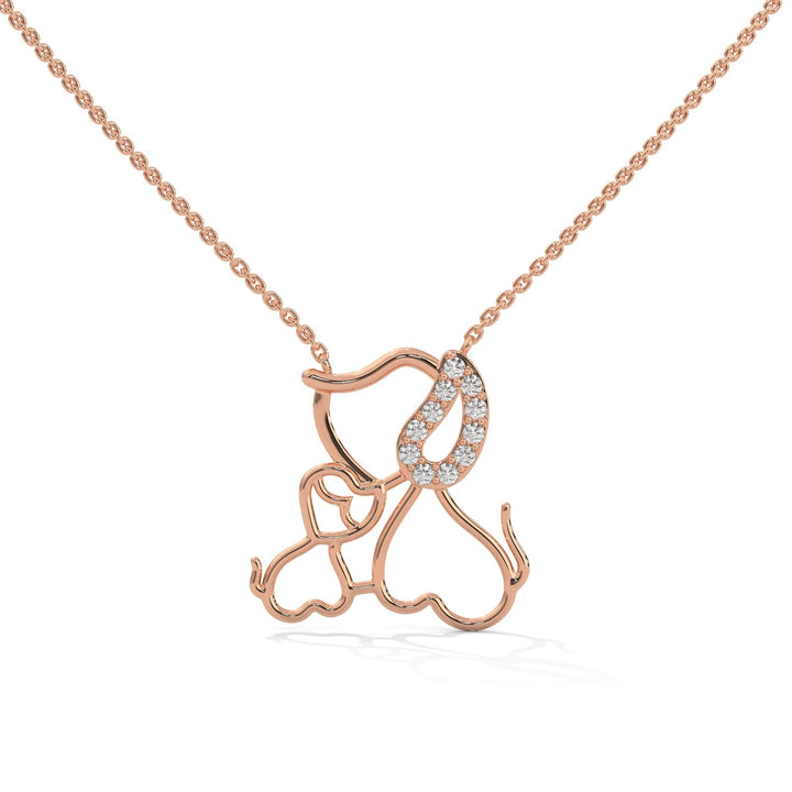 Little Doggo Rose Gold Necklace   – Heera One