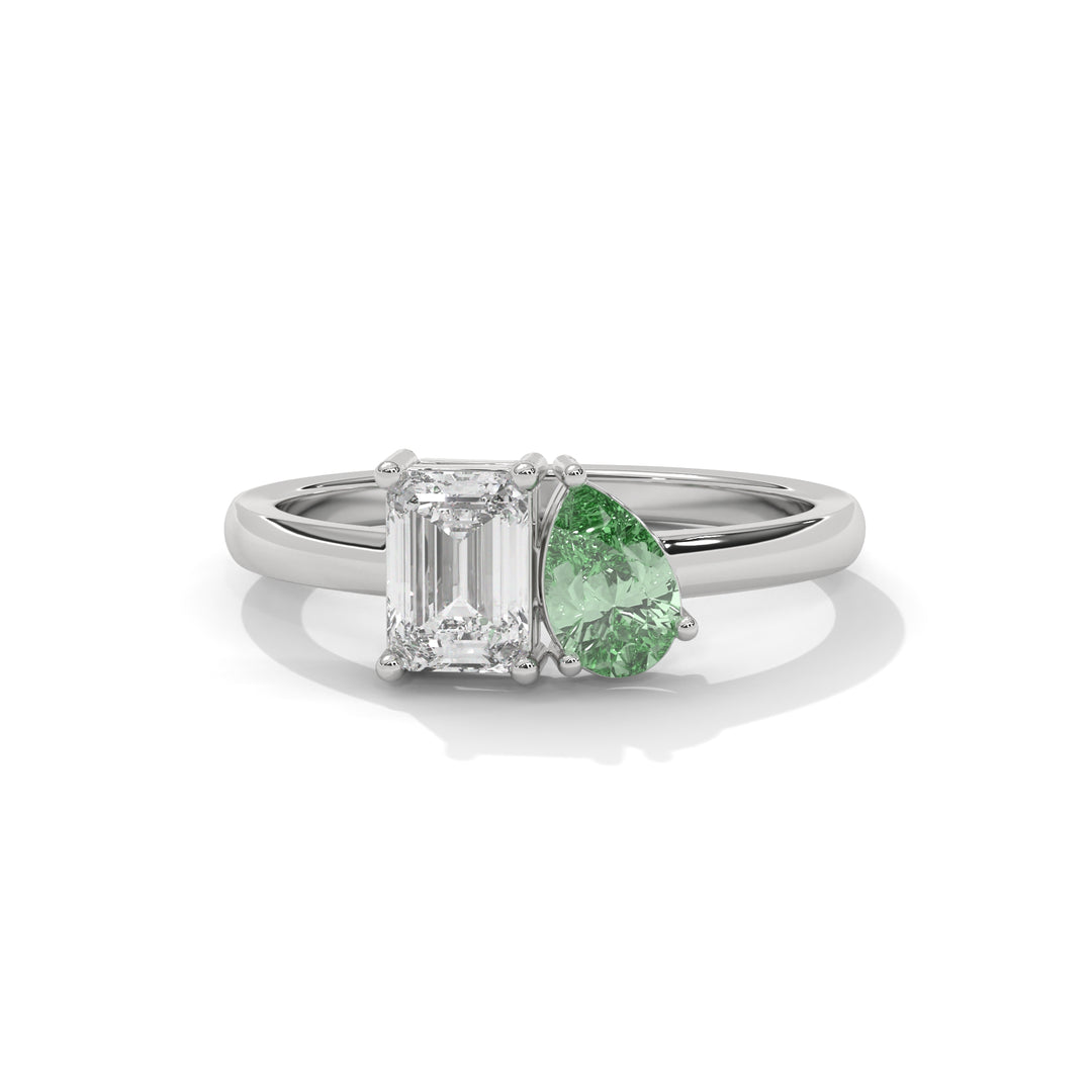 Toi-et-Moi Peridot Ring