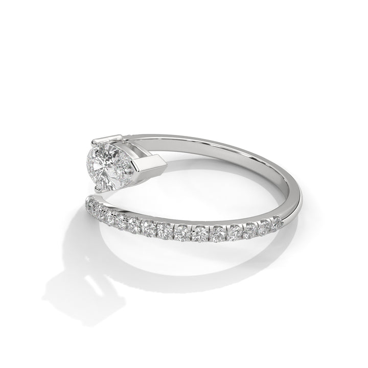 Pear Diamond Open Ring