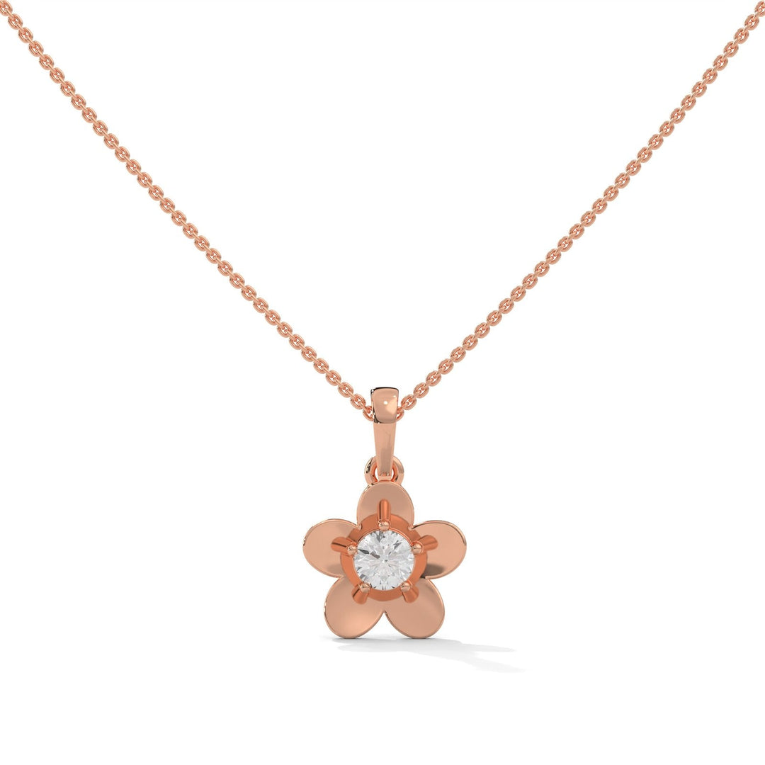 DAISY FLOWER ROSE GOLD NECKLACE  – Heera One