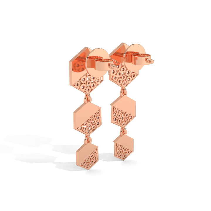 Glimmering Hive Diamond Earrings