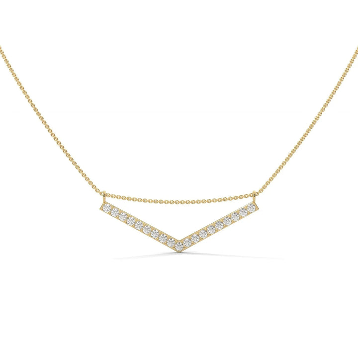 ASCENDING CHEVRON GOLD NECKLACE  – Heera One
