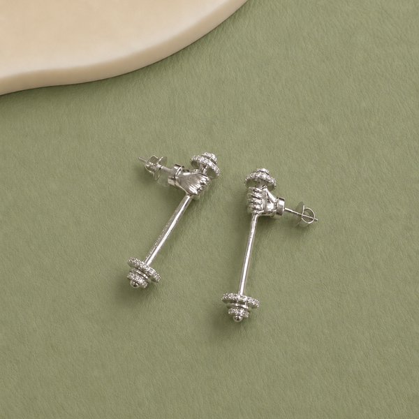 Strength Barbell Stud Earrings