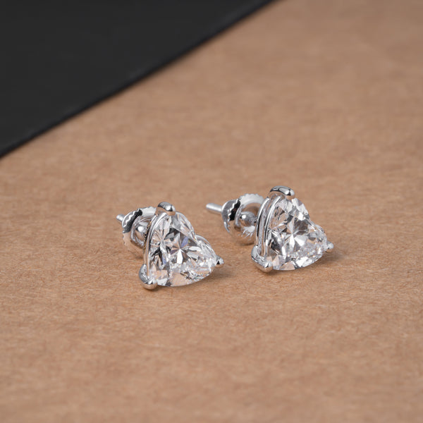 Heart Diamond Studs 1ctw
