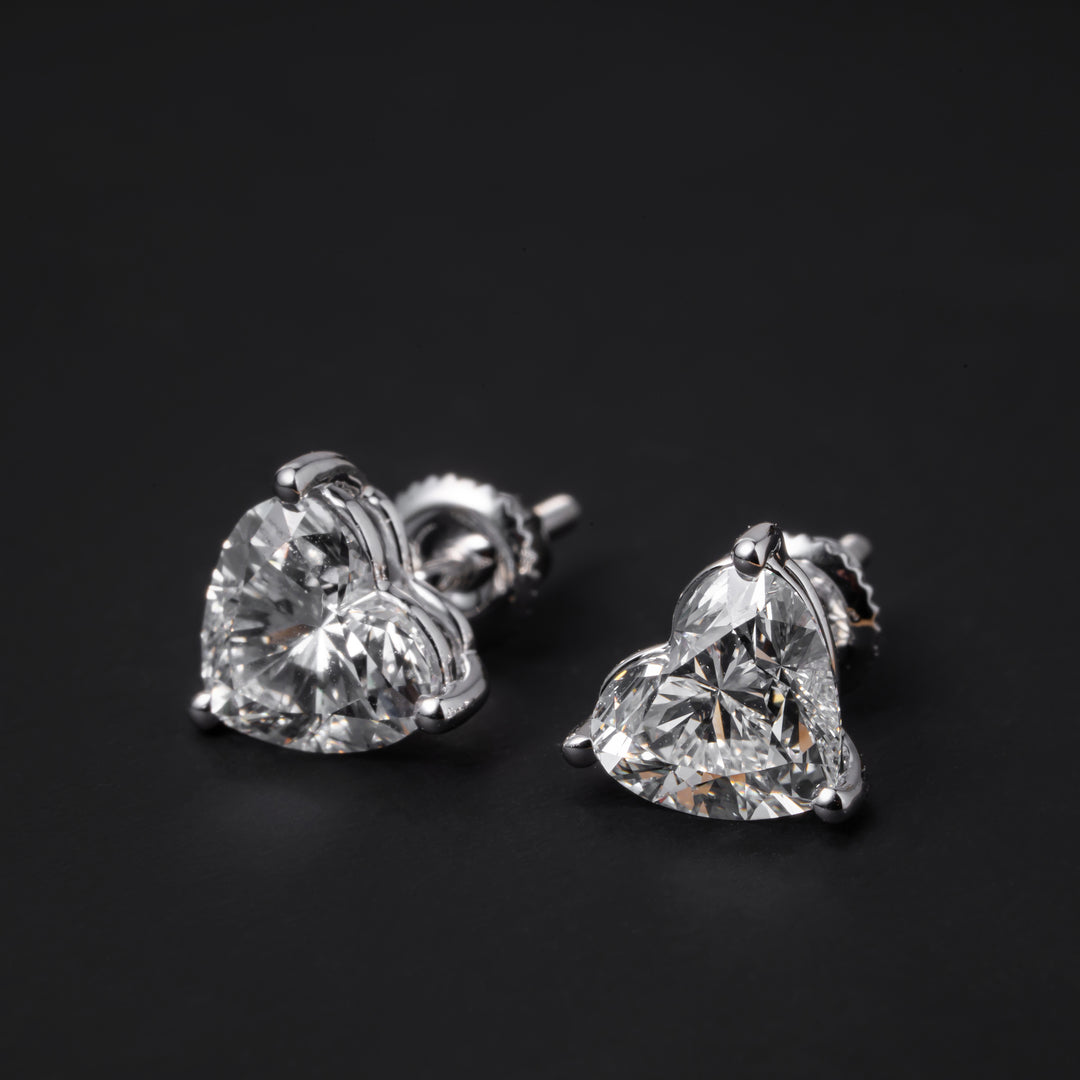 Heart Diamond Studs 1ctw