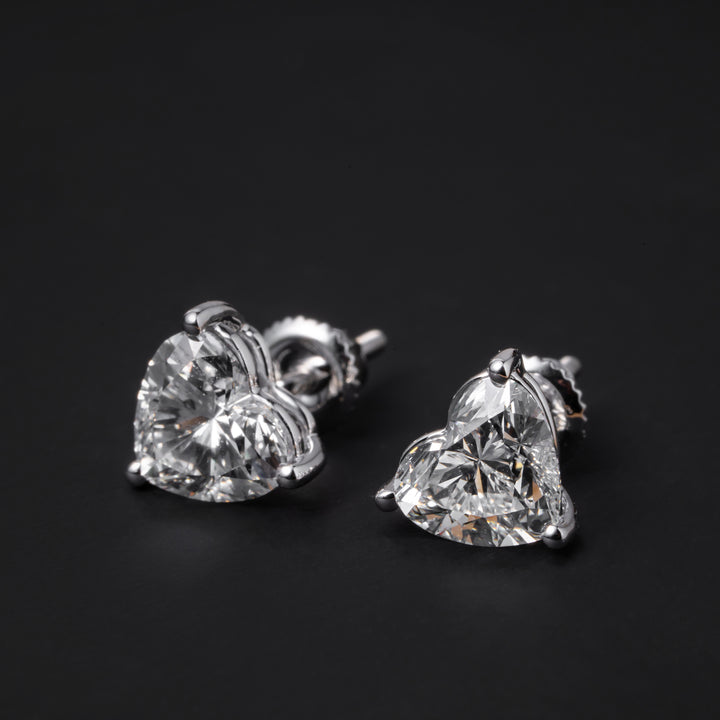 Heart Diamond Studs 1ctw