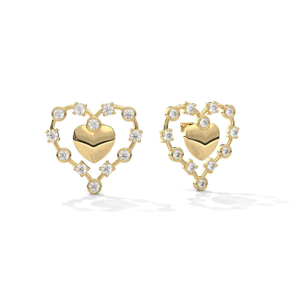 Heart Of Diamond Earrings