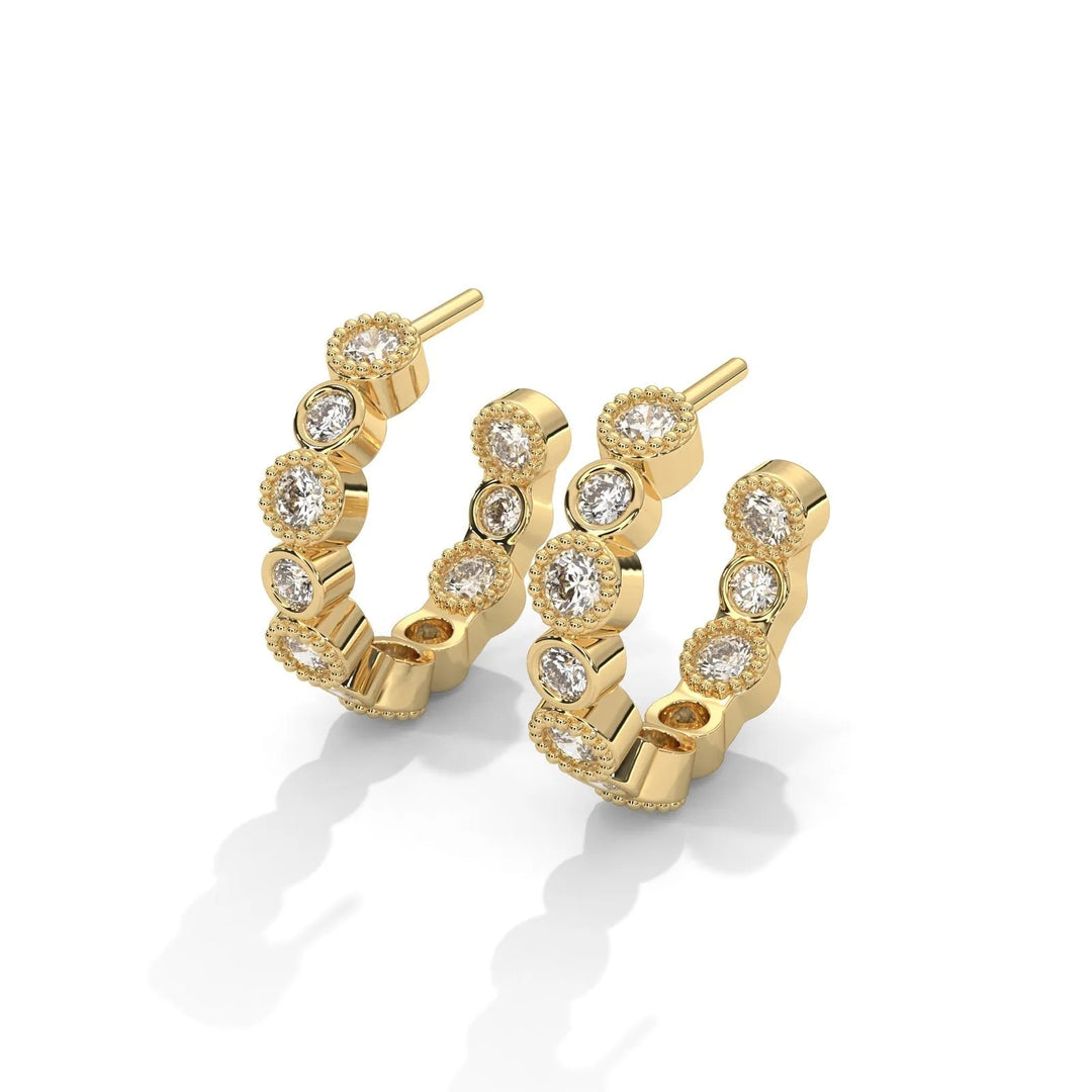 Bezel Set Diamond Gold Cuffs  – Heera One