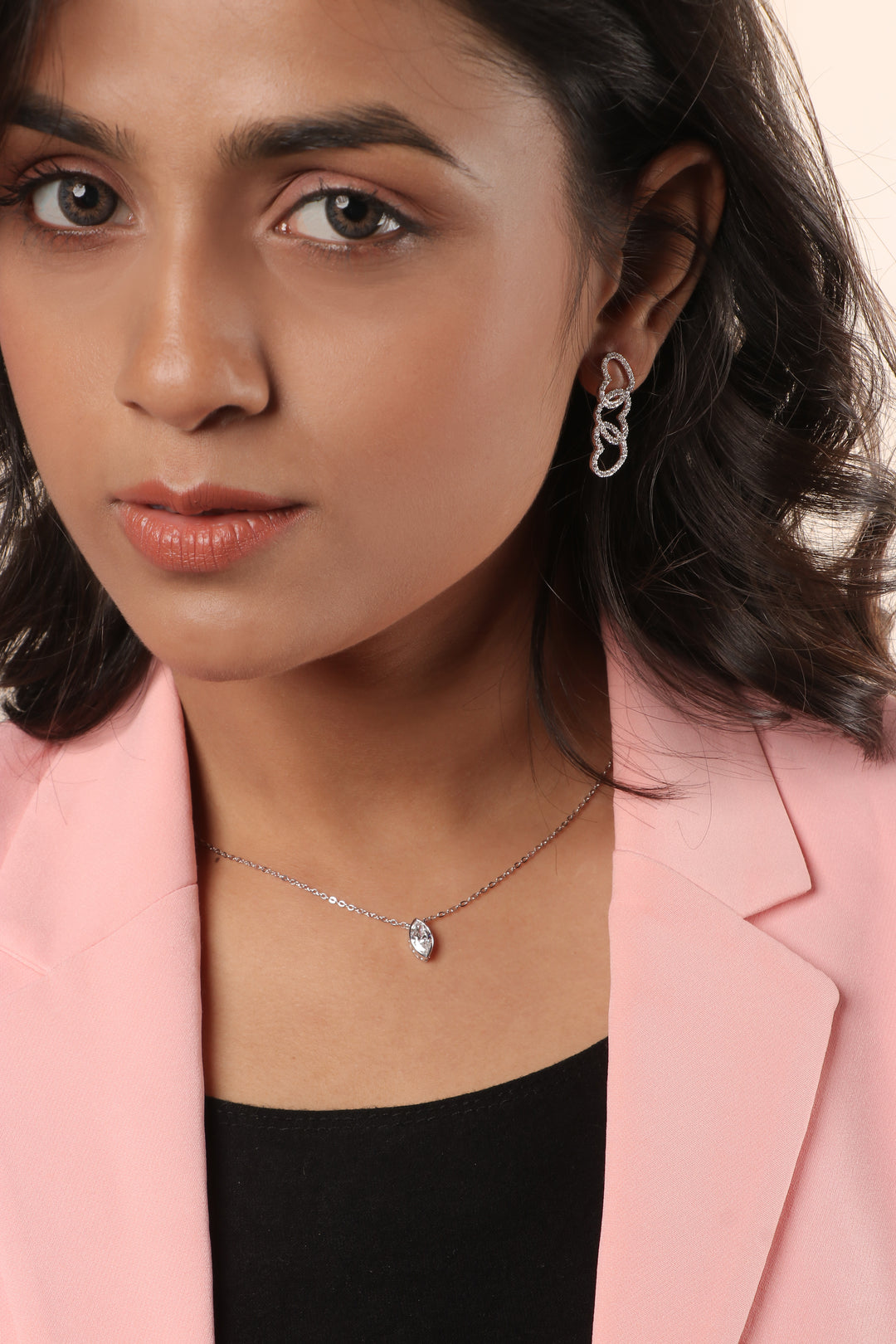 Marquise Bezel Set Necklace