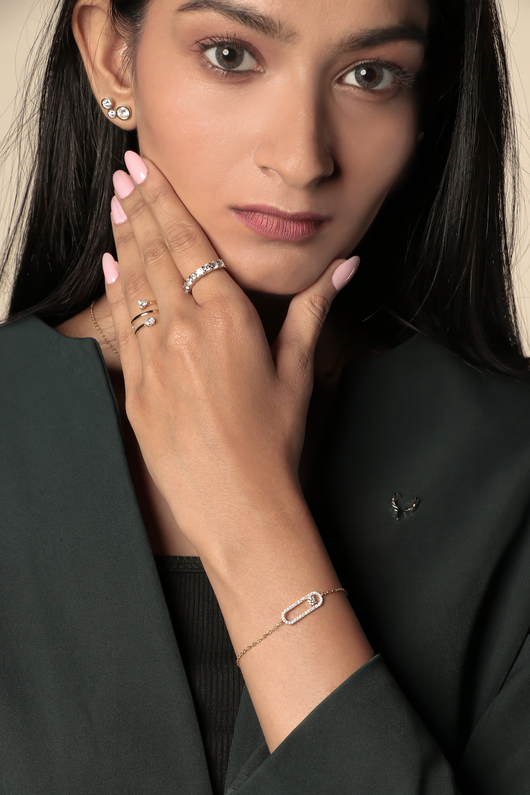 Round Diamond Half Eternity Band Ring