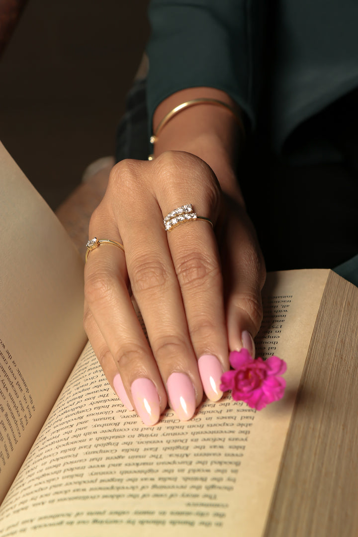 Stackable Open Band Round Ring