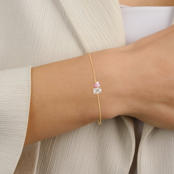 Toi-et-Moi Rose Bracelet