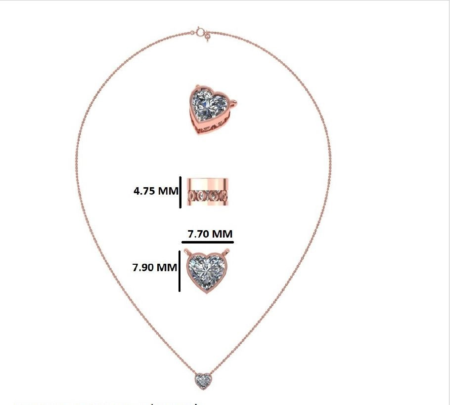 HEART BEZEL SET NECKLACE