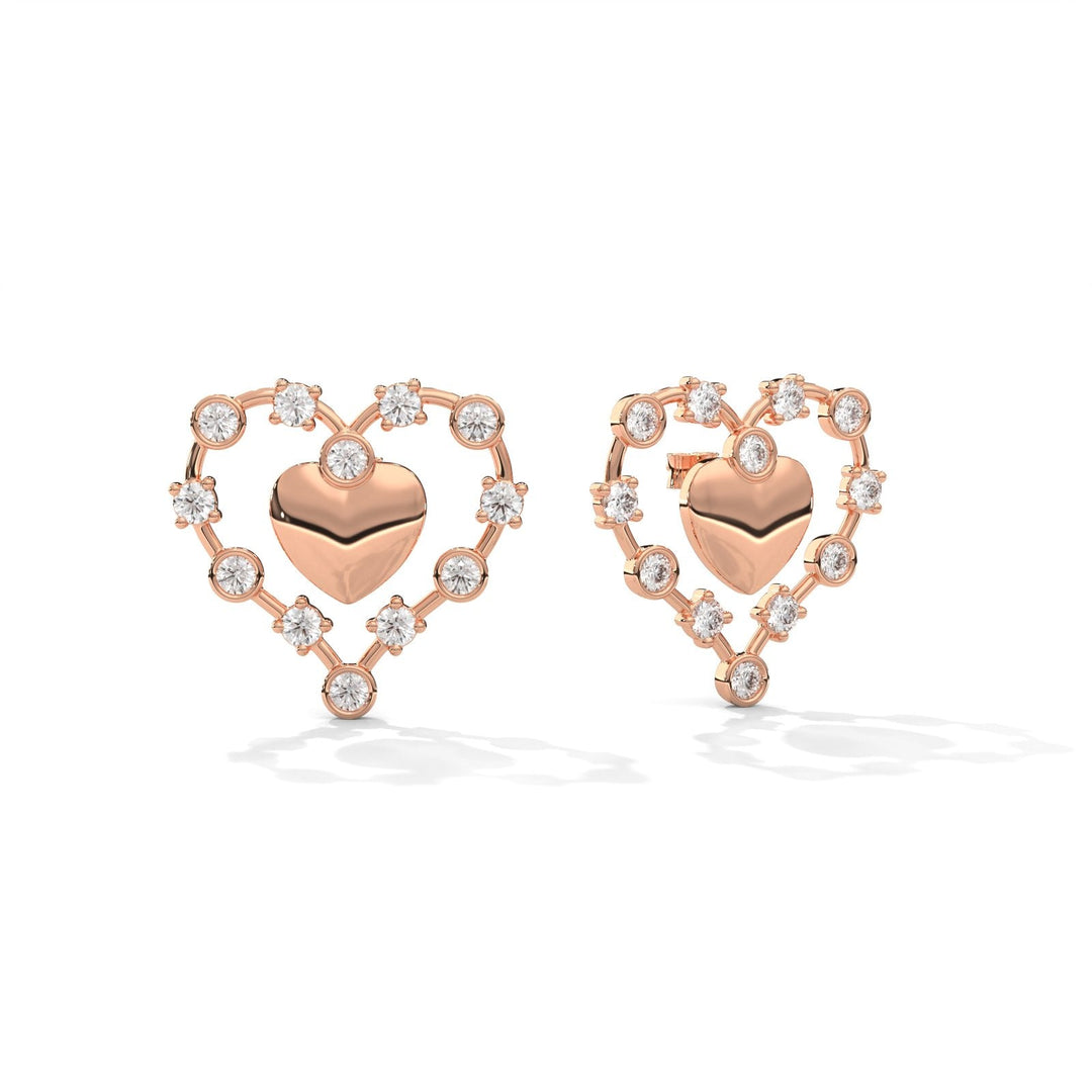 Heart Of Diamond Earrings