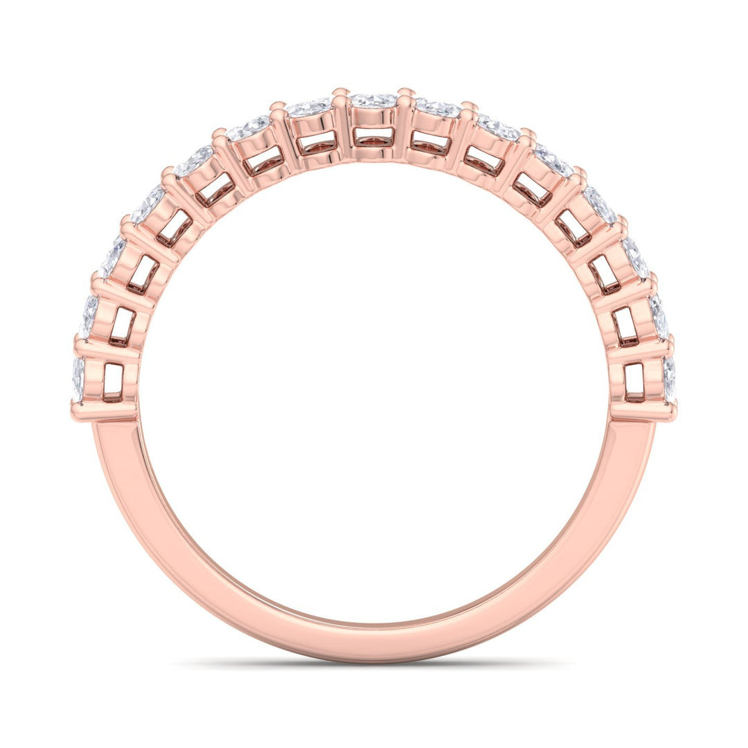 OVAL Diamond Half Eternity Band Ring