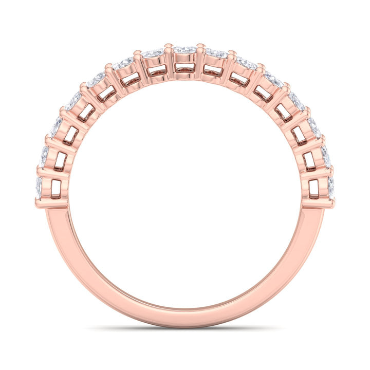 OVAL Diamond Half Eternity Band Ring