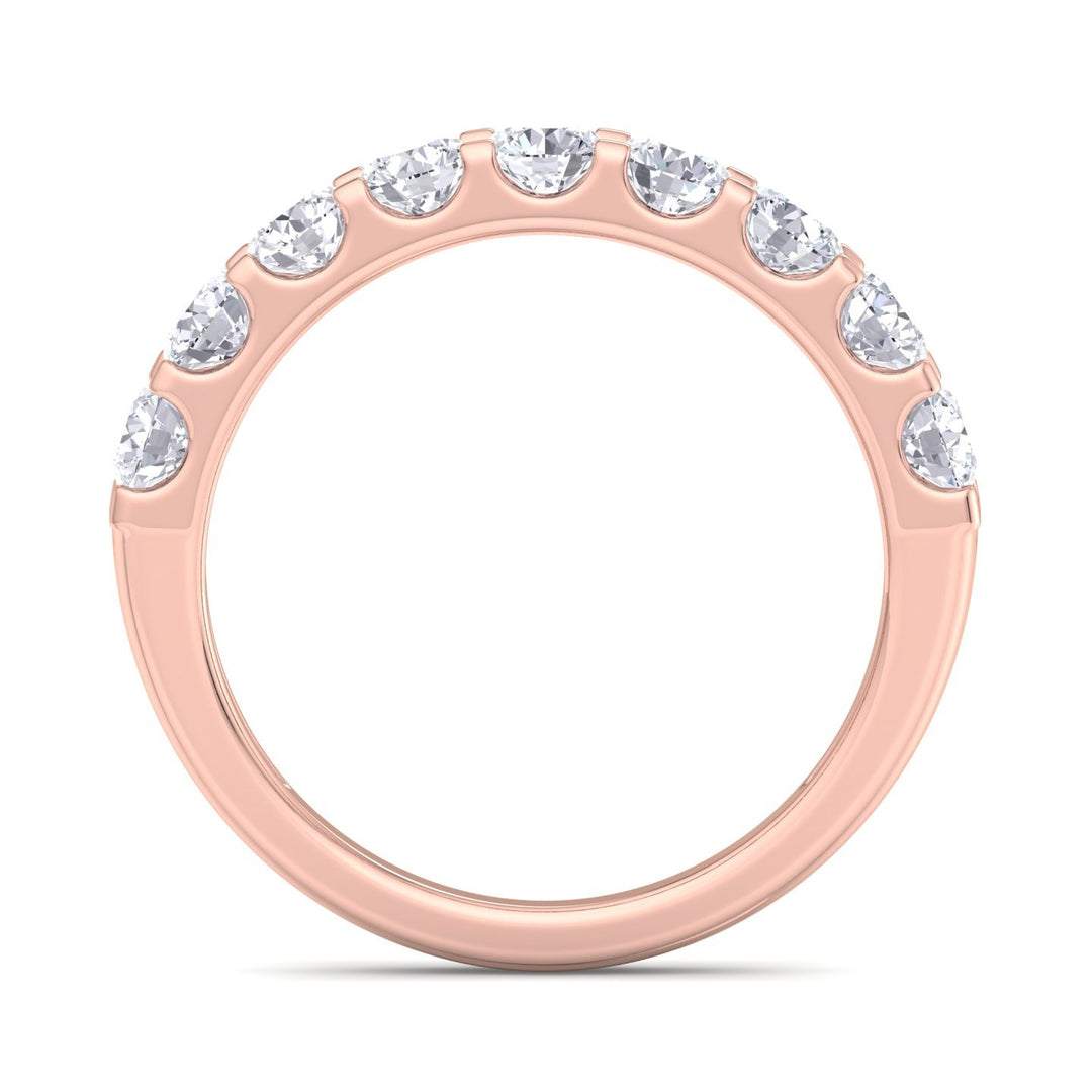 ROUND DIAMOND HALF ETERNITY BAND RING