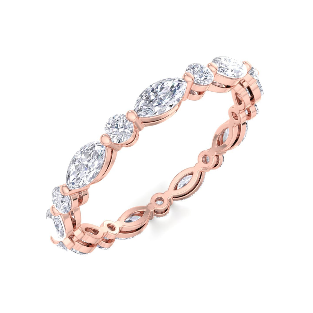 ROUND - MARQUISE ETERNITY BAND RING