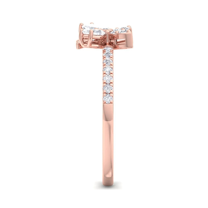 Eternal Glow BUTTERFLY BIRTHDAY ROSE GOLD RING  – Heera One