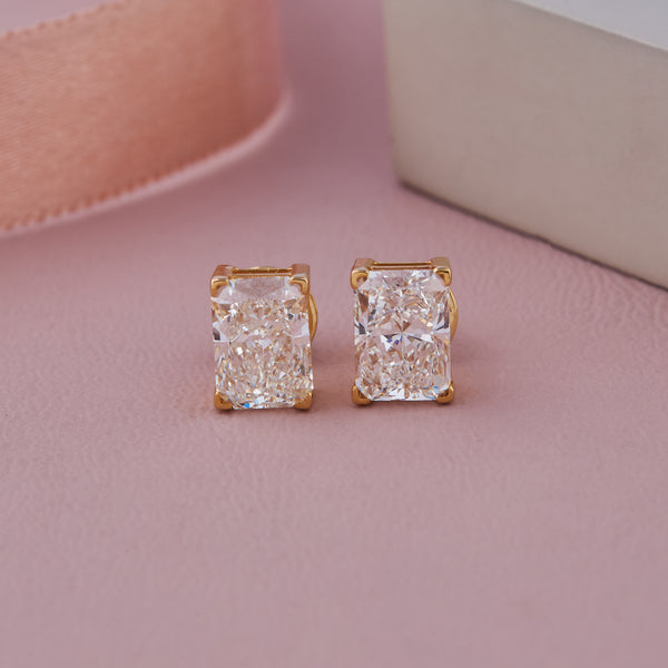 Radiant Diamond Studs 1ctw