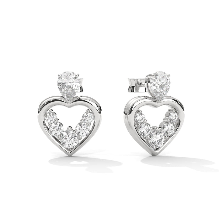 HEART DROP SILVER EARRINGS  – Heera One