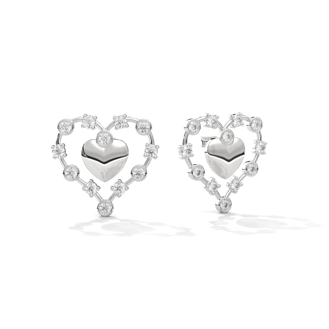 Heart Of Diamond Earrings