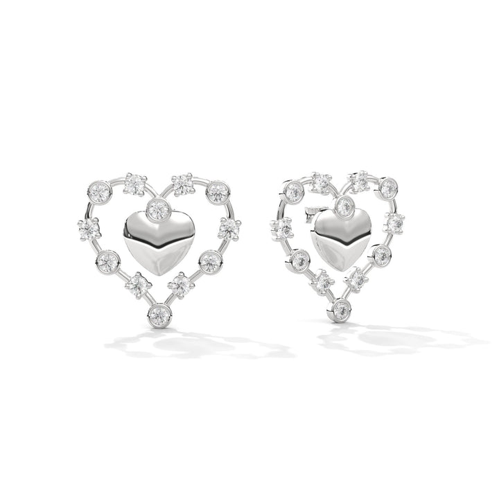 Heart Of Diamond Earrings