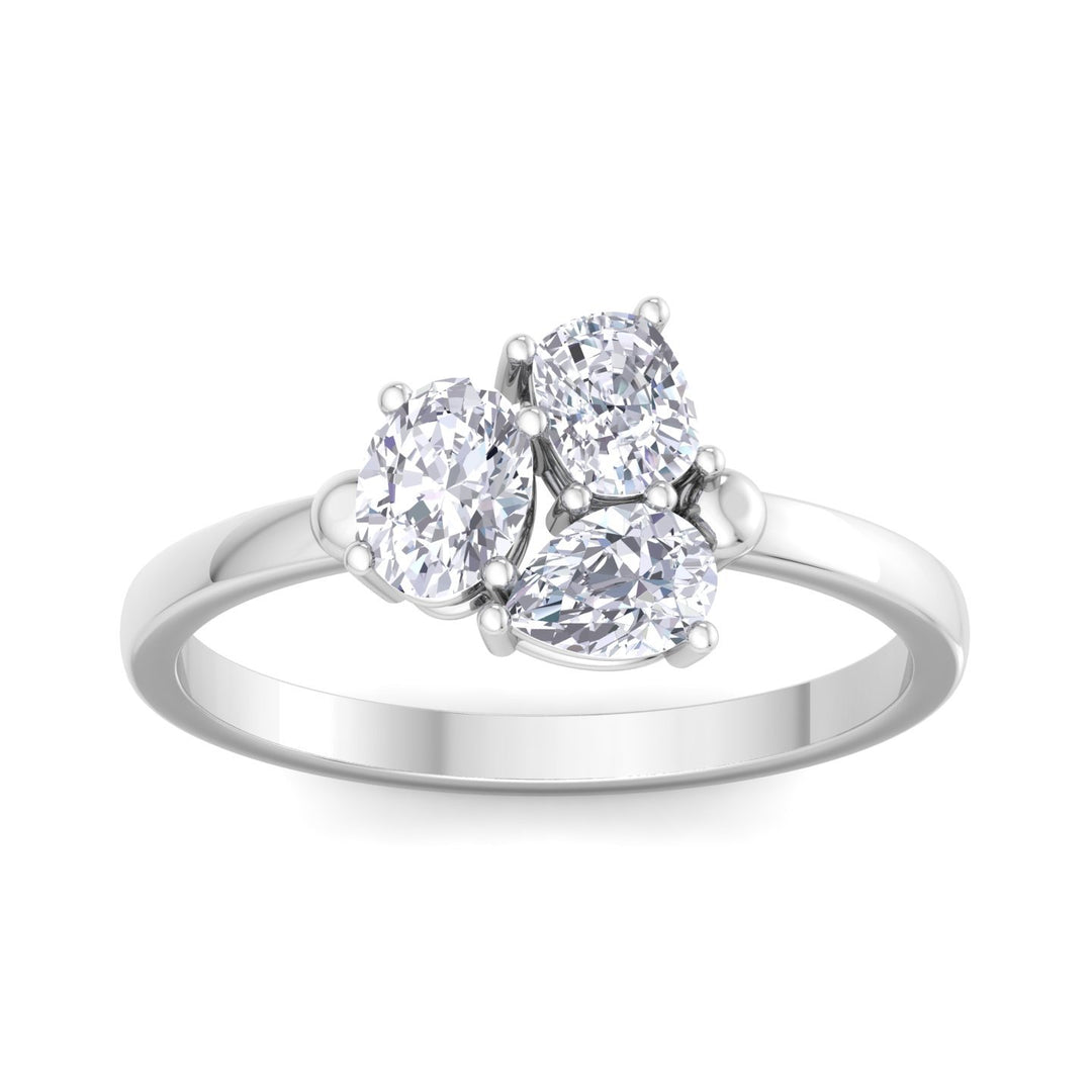 Three Stone Cocktail Diamond Ring