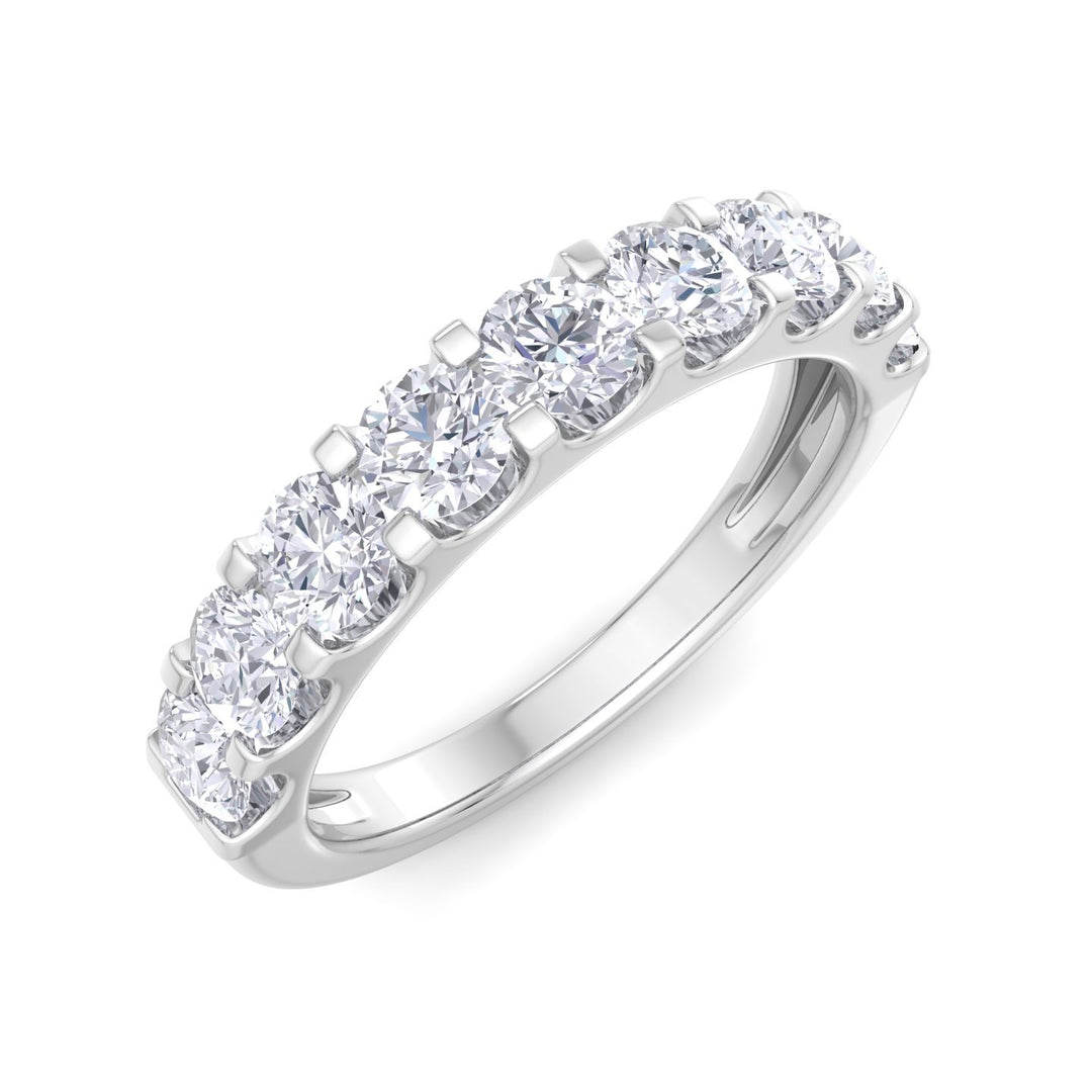 ROUND DIAMOND HALF ETERNITY BAND RING